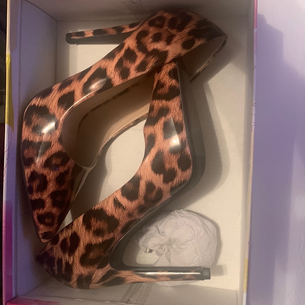Animal Print Heels never worn
